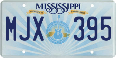 MS license plate MJX395