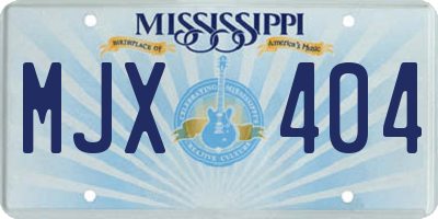 MS license plate MJX404