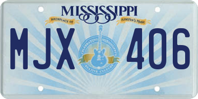 MS license plate MJX406