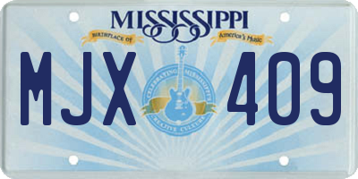 MS license plate MJX409