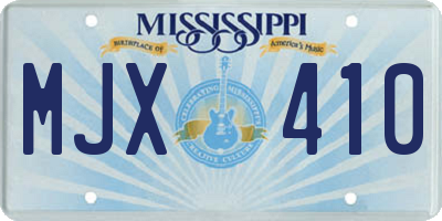 MS license plate MJX410