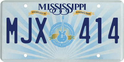 MS license plate MJX414
