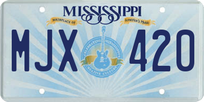 MS license plate MJX420