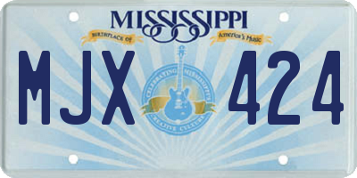 MS license plate MJX424