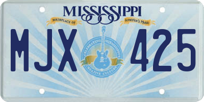 MS license plate MJX425
