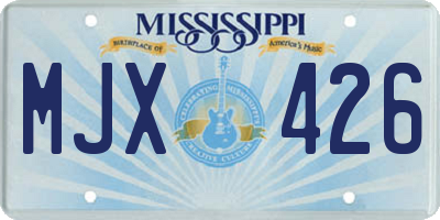 MS license plate MJX426