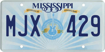 MS license plate MJX429