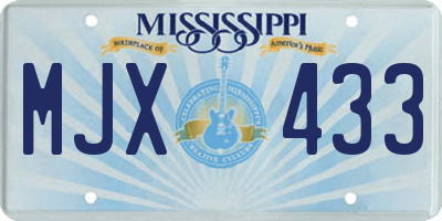 MS license plate MJX433