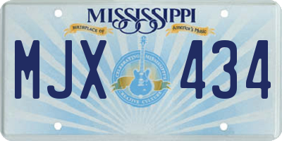 MS license plate MJX434