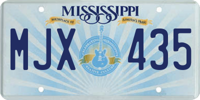 MS license plate MJX435