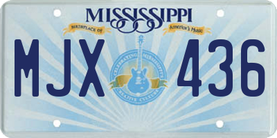 MS license plate MJX436