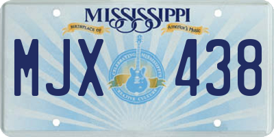 MS license plate MJX438