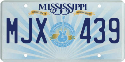 MS license plate MJX439