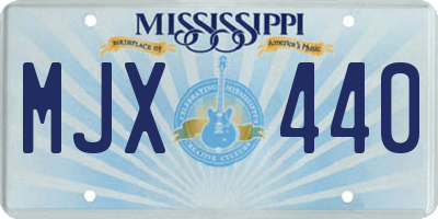 MS license plate MJX440