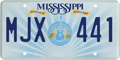 MS license plate MJX441