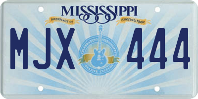 MS license plate MJX444