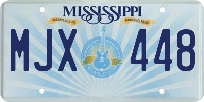 MS license plate MJX448
