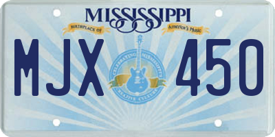 MS license plate MJX450