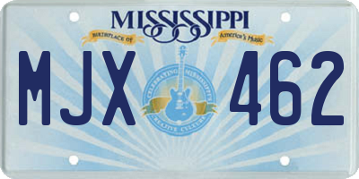 MS license plate MJX462