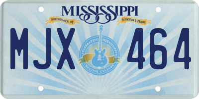 MS license plate MJX464