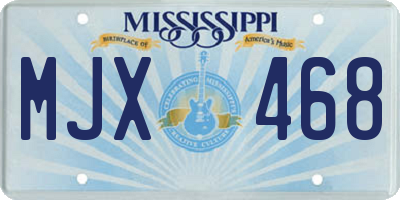 MS license plate MJX468