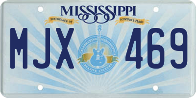 MS license plate MJX469