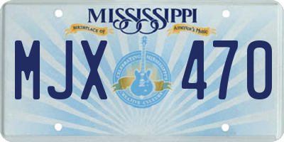 MS license plate MJX470