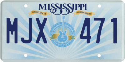 MS license plate MJX471