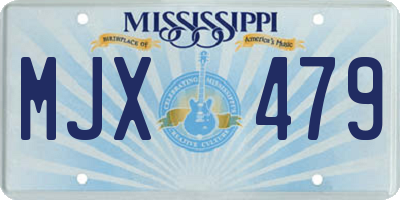MS license plate MJX479