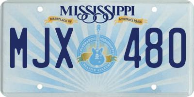 MS license plate MJX480