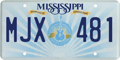 MS license plate MJX481