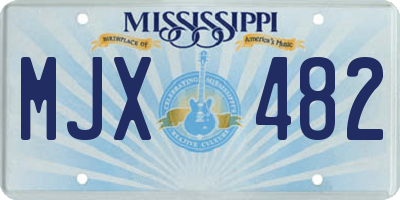 MS license plate MJX482