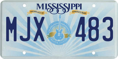 MS license plate MJX483