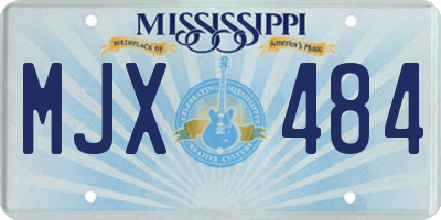 MS license plate MJX484