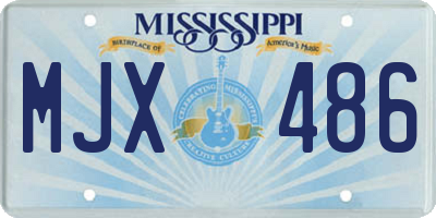 MS license plate MJX486