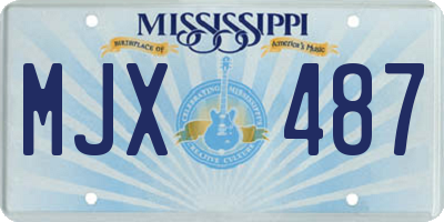 MS license plate MJX487
