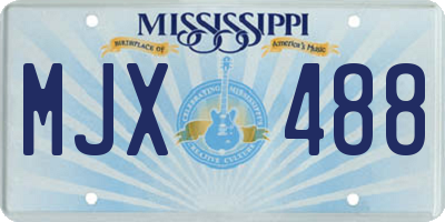 MS license plate MJX488