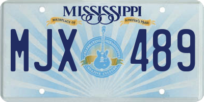 MS license plate MJX489
