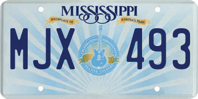 MS license plate MJX493