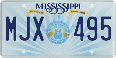 MS license plate MJX495