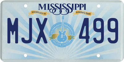 MS license plate MJX499