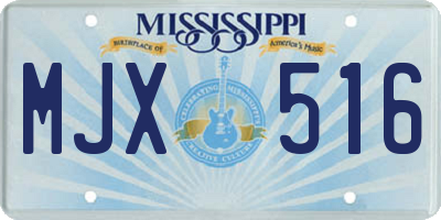 MS license plate MJX516