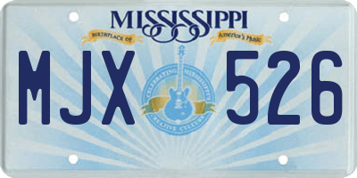 MS license plate MJX526