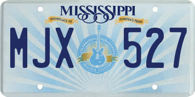 MS license plate MJX527