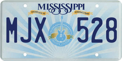 MS license plate MJX528