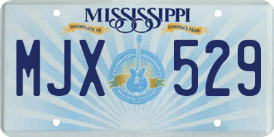 MS license plate MJX529