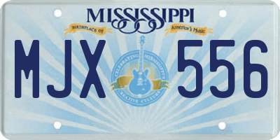 MS license plate MJX556