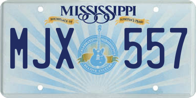 MS license plate MJX557