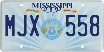 MS license plate MJX558