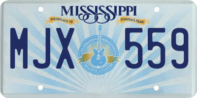 MS license plate MJX559